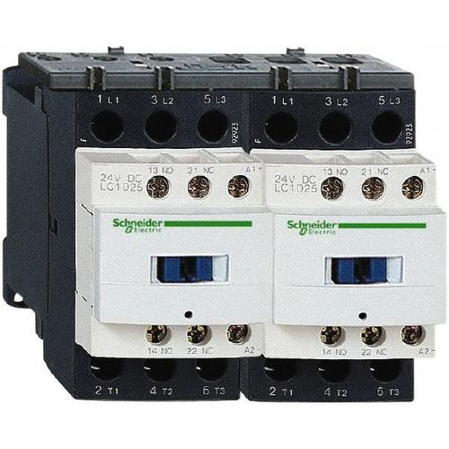 Main product image of 3 Pole Contactor, NC & NO 24Vdc, Reversible, TeSys Deca, LC2D12BD