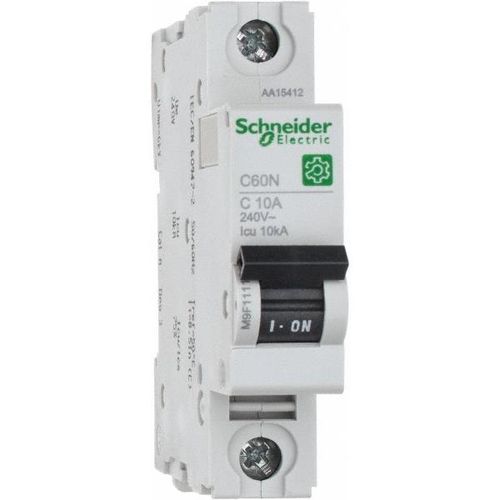Main product image of 10 Amp, 240/415 VAC, 1 Pole, DIN Rail Mounted Miniature Circuit Breaker, M9F11110