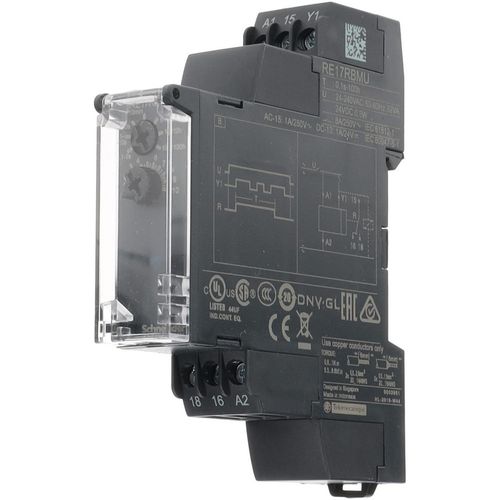 Main product image of 100 hr Delay, Multiple Range SPDT Time Delay Relay 8 Contact Amp, 24 VDC & 24 to 240 VAC, Selector Switch, RE17RBMU