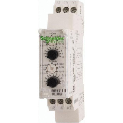 Main product image of 100 hr Delay, Multiple Range SPDT Time Delay Relay 8 Contact Amp, 24 VDC & 24 to 240 VAC, Selector Switch, RE17RLMU