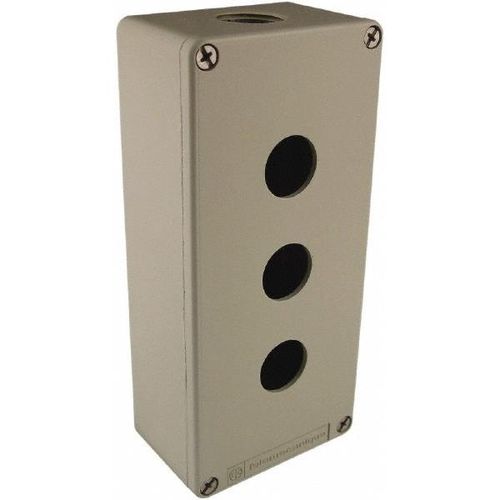 Main product image of 3 Hole, 1.58 Inch Hole Diameter, Zinc Alloy Pushbutton Switch Enclosure, XAPG39203