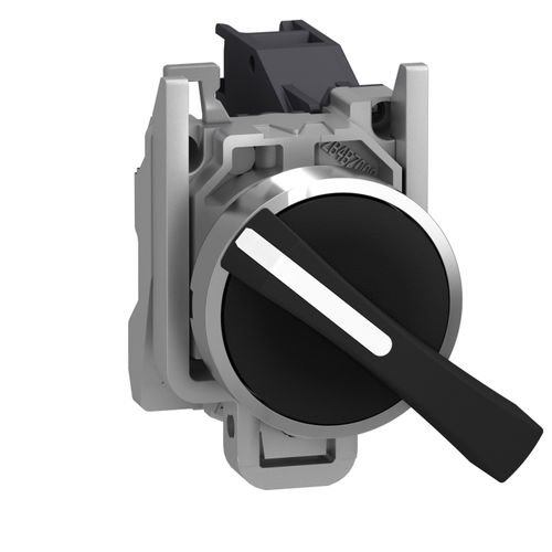 Main product image of Selector Switch, Harmony XB4, 22mm, Black, XB4BJ33