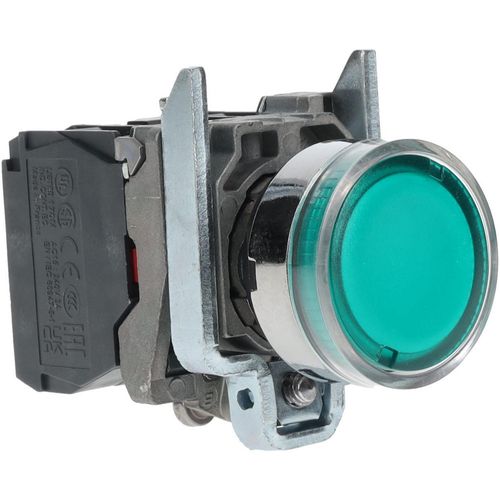 Main product image of Green Push-Button Switch, 22 mm Mounting Hole Dia, Momentary, NC/NO, Illuminated, XB4BW3365
