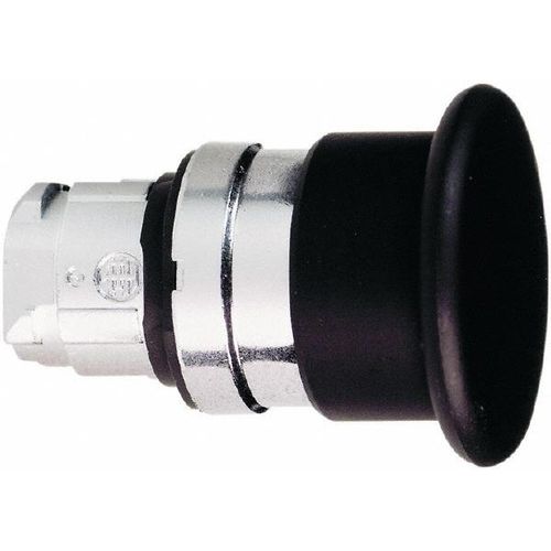 Main product image of Push-Button Switch, 22 mm Mounting Hole Dia, Momentary, Round, Black Pushbutton, Nonilluminated, Momentary, ZB4BC2