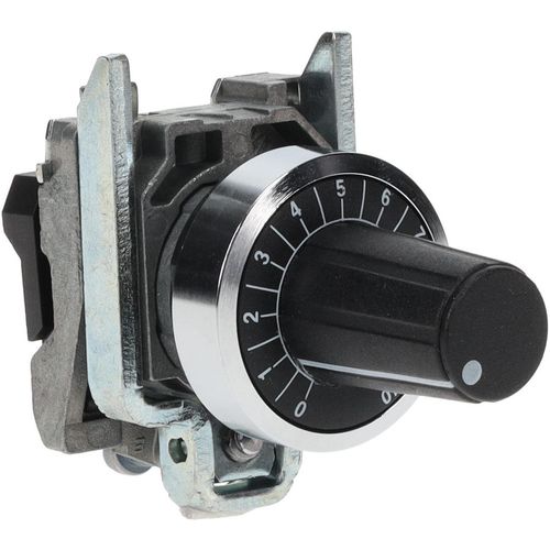 Main product image of 22mm, White Markings, Selector Switch Head and Mounting Base, ZB4BD912
