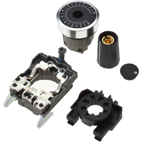 Main product image of 22mm, White Markings, Selector Switch Head and Mounting Base, ZB4BD922