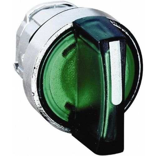 Main product image of 3 Position Selector Switch, Momentary (MO), Green Handle NEMA13 & 4X, ZB4BK1533