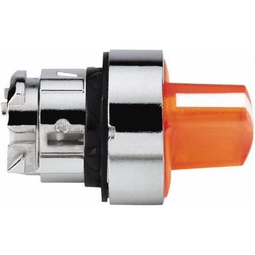 Main product image of 3 Position Selector Switch, Momentary (MO), Orange Handle NEMA13 & 4X, ZB4BK1553
