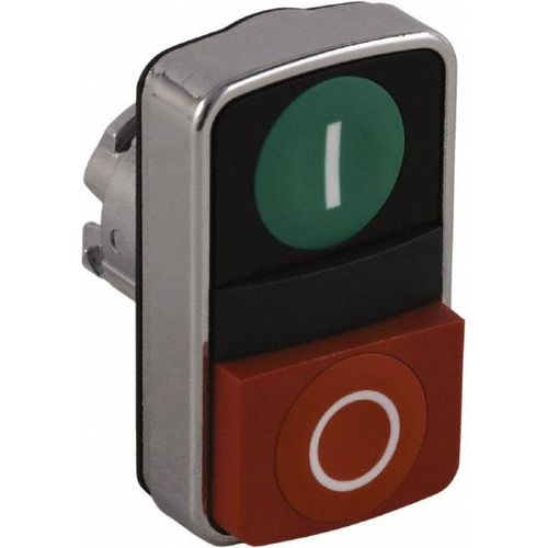 Main product image of Push-Button Switch, 22 mm Mounting Hole Dia, Momentary, Rectangle, Green and Red Pushbutton, Nonilluminated, Momentary, On-Off, Shock and Vibration Resistant, ZB4BL7340