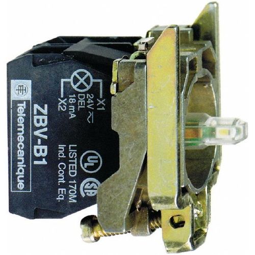 Main product image of 24 V White Lens LED Indicating Light, Screw Clamp, ZB4BW0B15