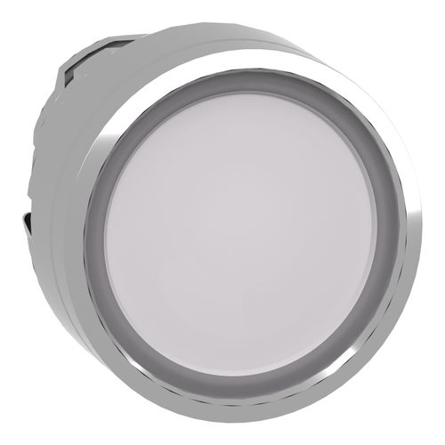 Main product image of Push Button, Harmony XB4, 22mm, White, LED, Flush, ZB4BW313