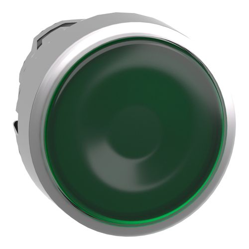 Main product image of Push Button, Harmony XB4, 22mm, Green, LED, Flush, ZB4BW333