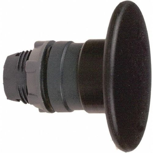Main product image of Push-Button Switch, 22 mm Mounting Hole Dia, Momentary, Round, Black Pushbutton, Nonilluminated, Momentary, ZB5AR2