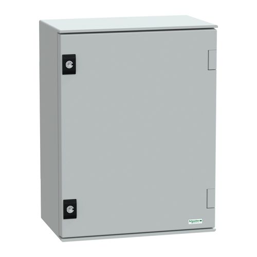 Main product image of Wall Mounted Polyester Electrical Enclosure, Thalassa PLM, Plain Door, 430x330x200mm, LP66, IK10, RAL7035