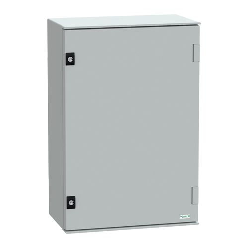Main product image of Wall Mounted Polyester Electrical Enclosure, Thalassa PLM, Plain Door, 647x436x250mm, LP66, IK10, RAL7035