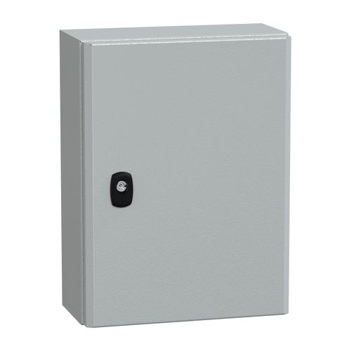 Main product image of Wall Mounted Steel Electrical Enclosure, Spacial S3DC, Plain Door, no Mounting Plate, 400x300x150mm, LP66, IK10