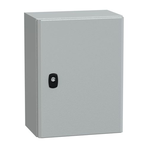 Main product image of Wall Mounted Steel Electrical Enclosure, Spacial S3DC, Plain Door, no Mounting Plate, 400x300x200mm, LP66, IK10