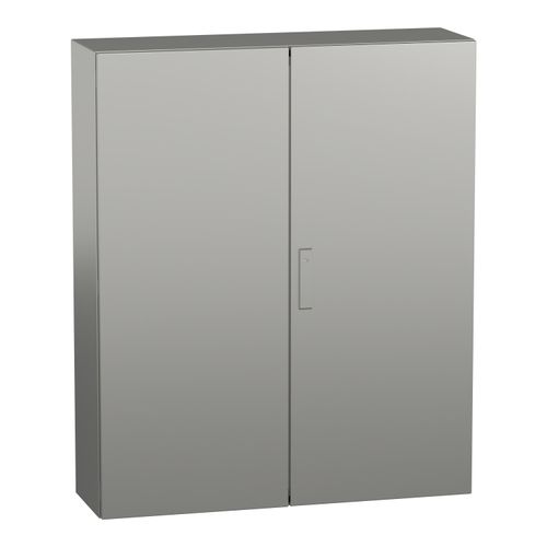 Main product image of Wall Mounted Electrical Enclosure, Spacial S3x, Stainless Steel 304L,double Plain Door, 1200x1000x300mm, IP55