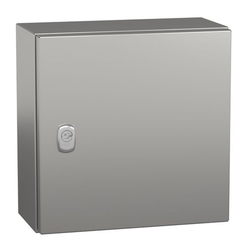 Main product image of Wall Mounted Electrical Enclosure, Spacial S3x, Stainless Steel 304L, Plain Door, 300x300x150mm, LP66