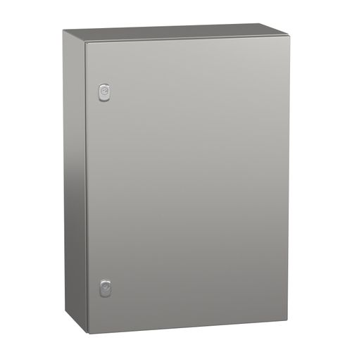Main product image of Wall Mounted Electrical Enclosure, Spacial S3x, Stainless Steel 304L, Plain Door, 700x500x250mm, LP66