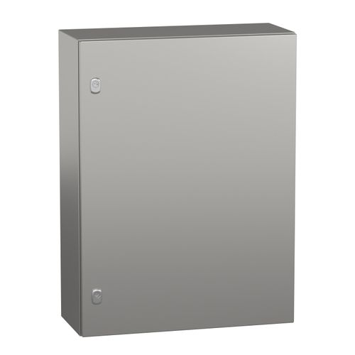 Main product image of Wall Mounted Electrical Enclosure, Spacial S3x, Stainless Steel 304L, Plain Door, 800x600x250mm, LP66