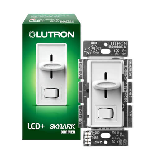 Main product image of Skylark LED+ Dimmer Switch, No Neutral Required, 150W LED or 600W Inc/Hal, 120V, Single Pole/3-Way, SCL-153P-WH, White