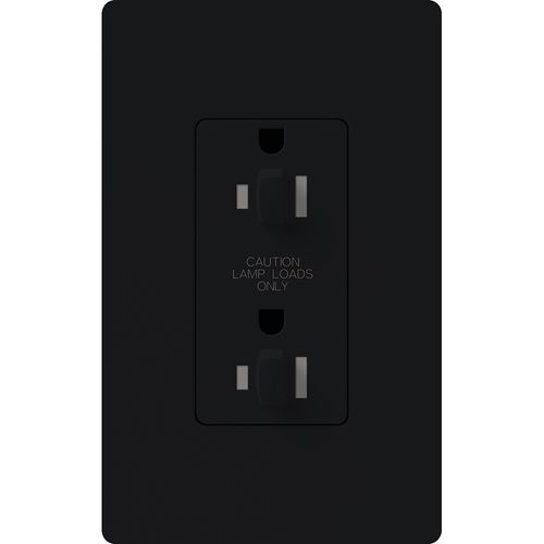 Main product image of Claro 15A Dual Dimming, Tamper Resist Duplex Receptacle, Decorator Outlet, Satin Finish, Midnight