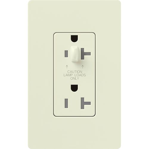 Main product image of Claro 15A Half Dimming, Tamper Resistant Duplex Receptacle, Decorator Outlet, Satin Finish, Biscuit