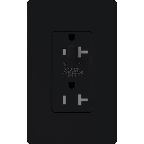 Main product image of Claro 15A Half Dimming, Tamper Resist Duplex Receptacle, Decorator Outlet, Satin Finish, Midnight