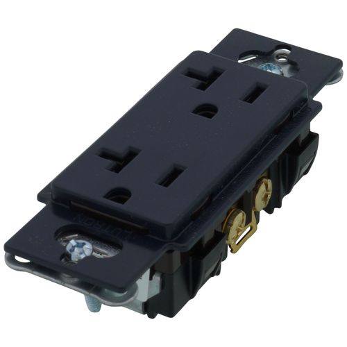 Main product image of Claro 20A Duplex Receptacle, Satin (Deep Sea)