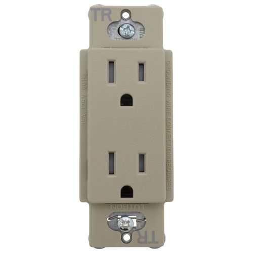 Main product image of Claro 15A Tamper-Resistant Duplex Receptacle, Satin  (Clay)