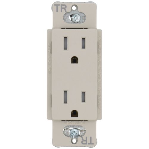 Main product image of Claro 15A Tamper-Resistant Duplex Receptacle, Satin  (Pumice)