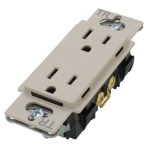 Main product image of Claro 15A Tamper-Resistant Duplex Receptacle, Satin  (Pumice)