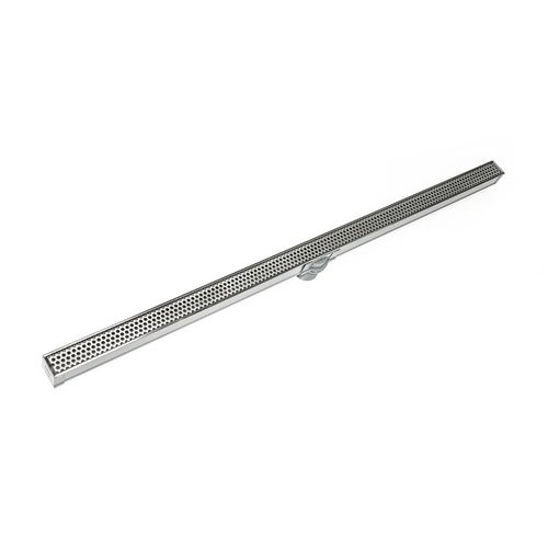 Main product image of 48" S-PVC Series Complete Kit with 1-1/2" Perforated Circle Pattern Grate (Satin Stainless)