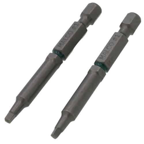 Main product image of 1/4" #1 Square Head Chuck Driver Insert Bit, 2-1/2" Long (Pack of 2)