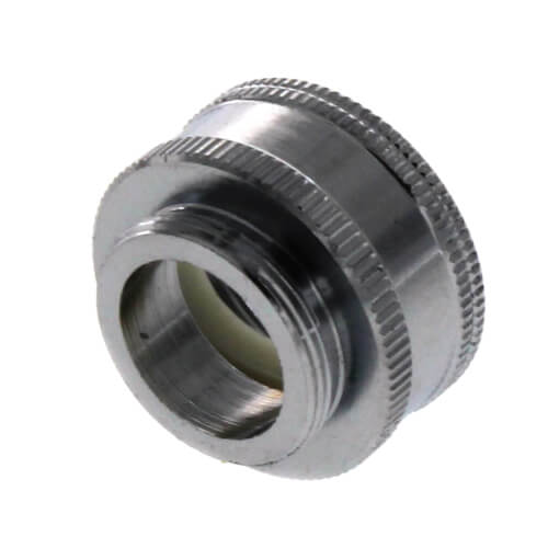 Main product image of 55/64" Male Thread x 3/4" Female Hose Chrome Aerator Adaptor w/ Washer