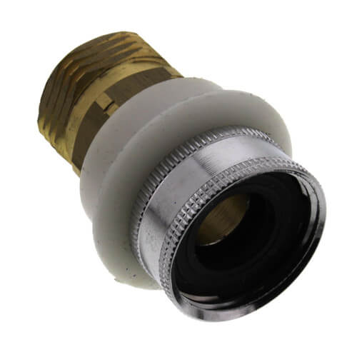 Main product image of 3/4" Female Hose x 3/4" Male Hose Aerator Adaptor Snap Nipple w/ Appliance Connector, SF0033X