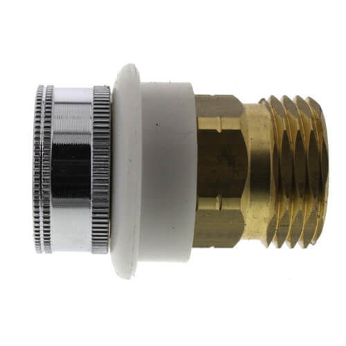 Main product image of 3/4" Female Hose x 3/4" Male Hose Aerator Adaptor Snap Nipple w/ Appliance Connector, SF0033X