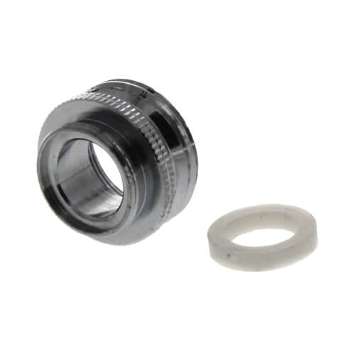 Main product image of 13/16" Male x 3/4" Male Hose Chrome Aerator Adaptor w/ Washer