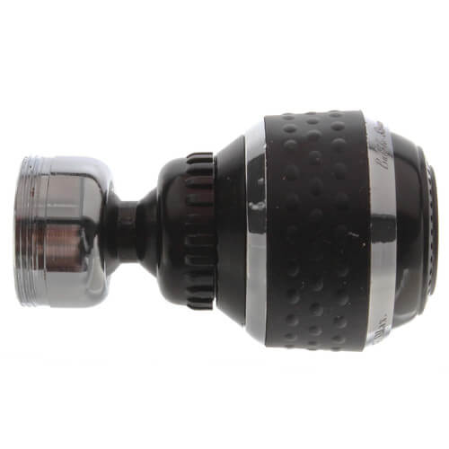Main product image of Double Swivel Spray Black/Chrome Male x Female Faucet Aerator w/ Washer, 2.2 GPM