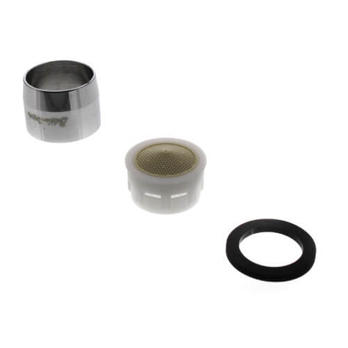 thumbnail image 2 of Larsen Brass Aerator – 3/4-Inch X 27 Female Thread, Slotless, Chrome-Plated – Model 1808 2 of 3