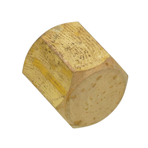 Main product image of 1/4" Heavy Duty Hex Brass Cap w/ Dual Neoprene (25 Pack)