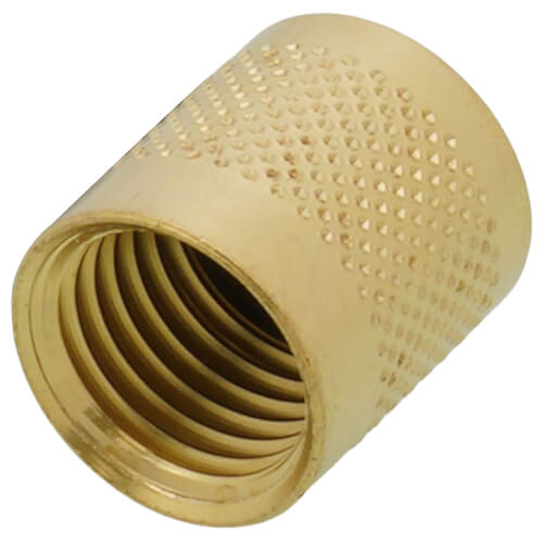 Main product image of 1/4" Heavy Duty Round Brass Cap w/ Neoprene Seal (25 Pack)