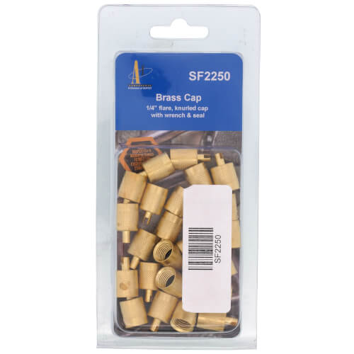 Main product image of Heavy Duty Round Brass Cap w/ Handy Core Wrench Top & Neoprene Seal (25 Pack)