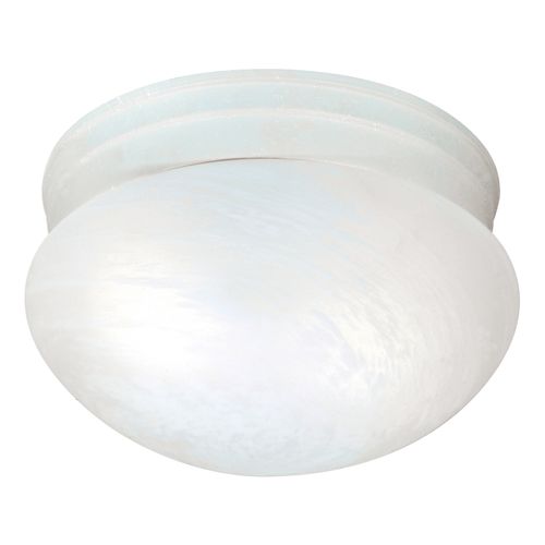 Main product image of 2 Light 10" Flush Mount Medium Alabaster Mushroom Textured White Finish (Pack of 2)