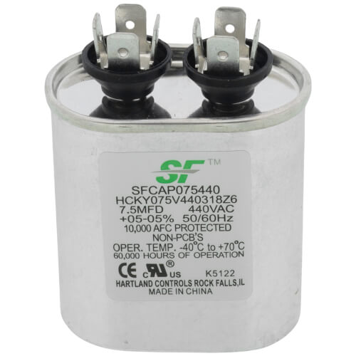 Main product image of Capacitor - 7.5 MFD, 370V, SFCAP075440