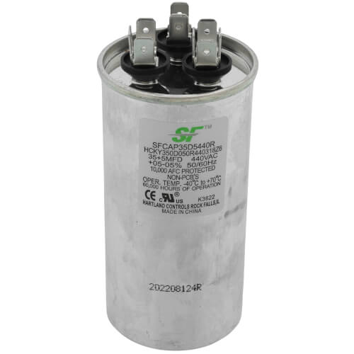 Main product image of Round Run Capacitor - 35/5 MFD, 440V, SFCAP35D5440R