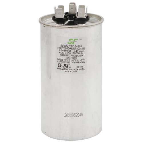 Main product image of 60/5 MFD Round Run Capacitor (440V), SFCAP60D5440R
