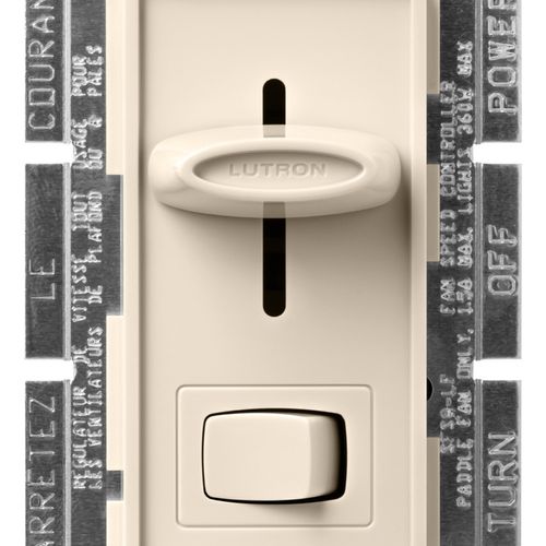 Main product image of Skylark Dual Fan/Light Control, 1.5A Fan and 300W Incand./Halogen Light, 120V, 1 Pole, Light Almond