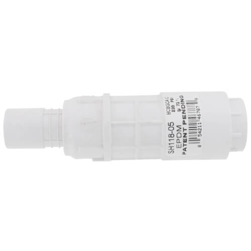 Main product image of 1/2" PVC Sch. 40 Short Repair Coupling (Spig x Soc - PVC White with EPDM O-ring)
